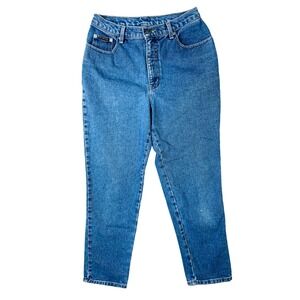 New York & Company NY Jeans Classic Petite High Rise Straight Leg Blue Denim 12P